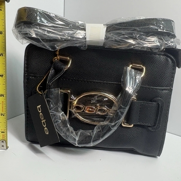 Bebe Leilani Black Crossbody Bag with Gold Accents - Picture 7 of 7